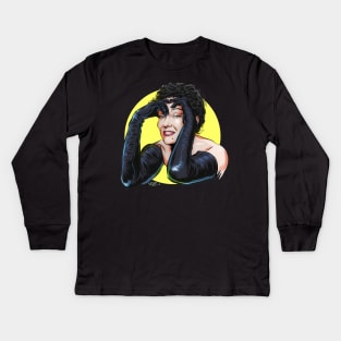 Gloria Swanson - An illustration by Paul Cemmick Kids Long Sleeve T-Shirt